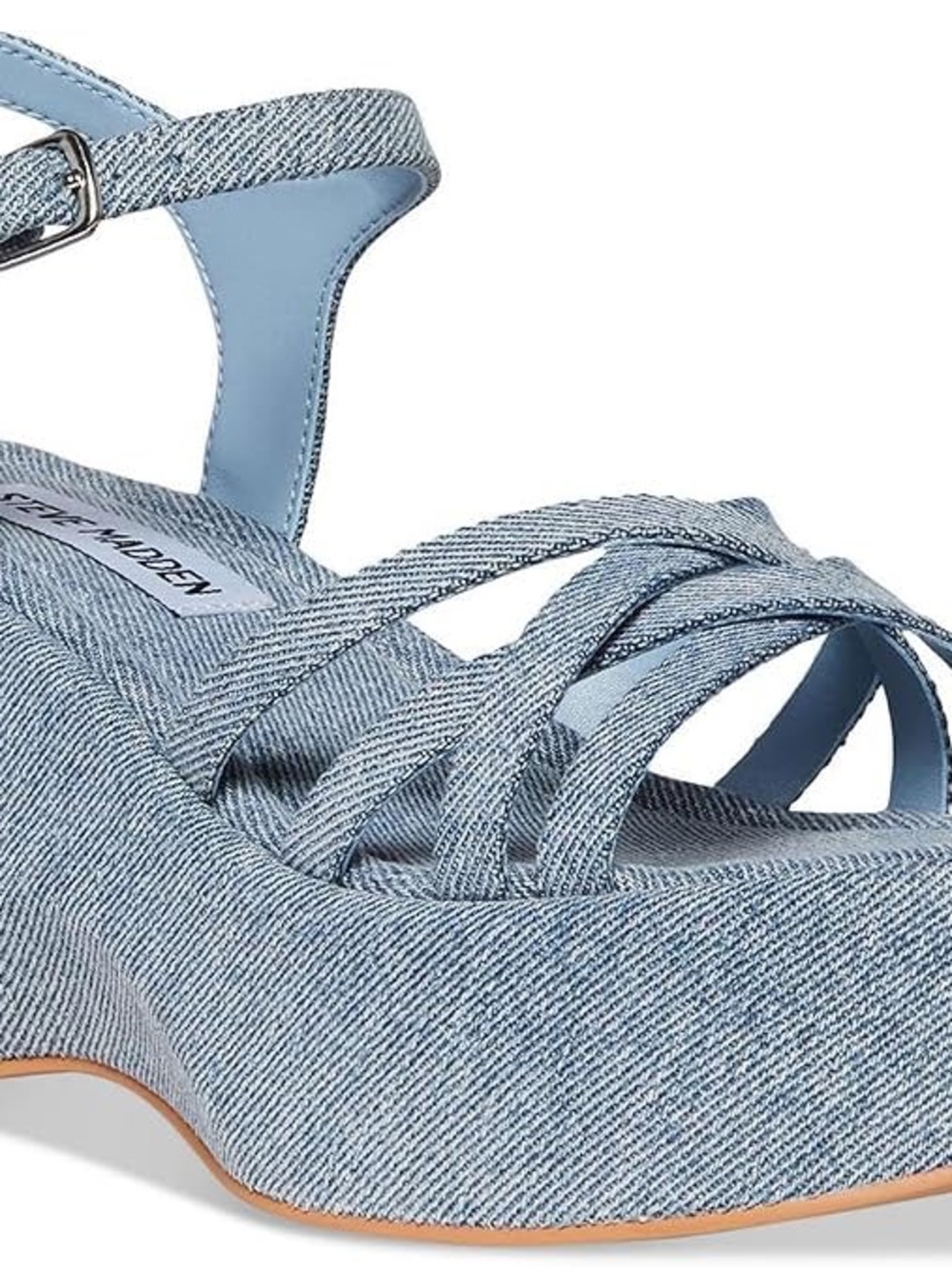 Steve Madden Denim Light Blue Platform Sandals